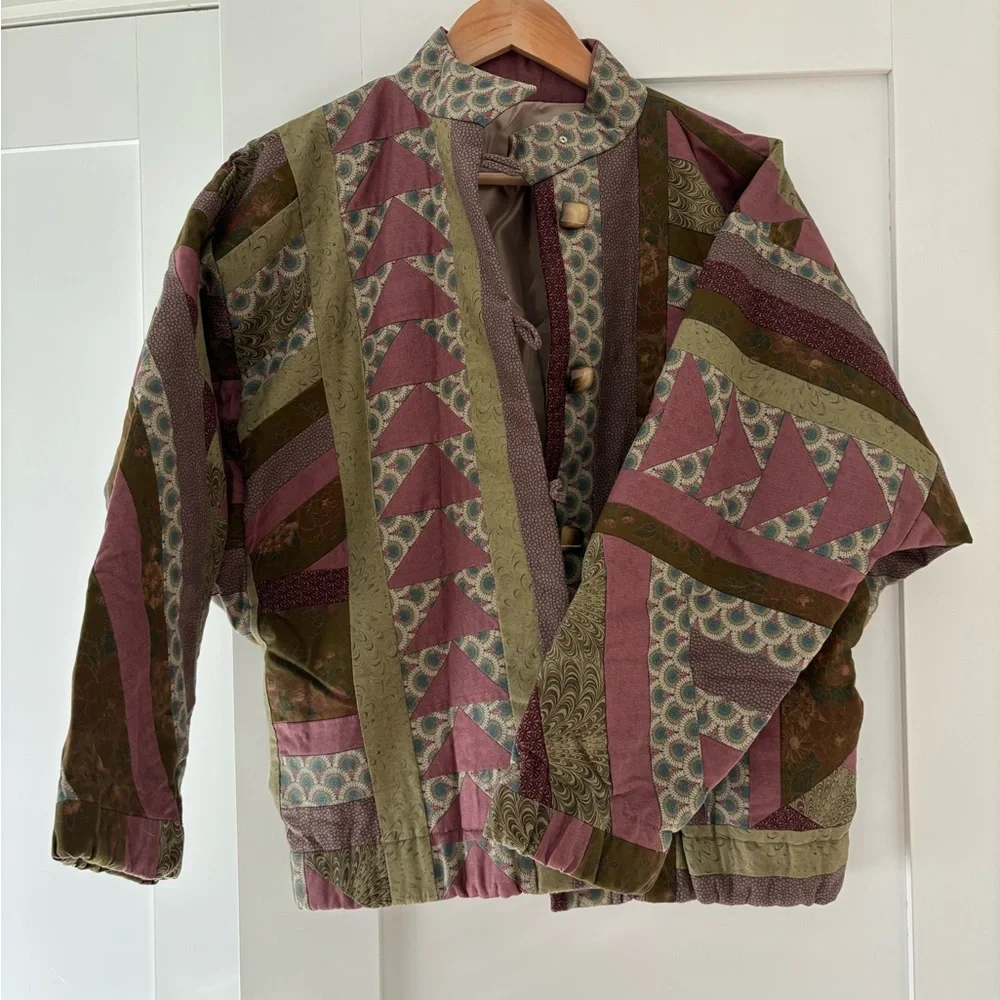 Vintage quilted jacket coat Size Medium/Large - Picture 6 of 11